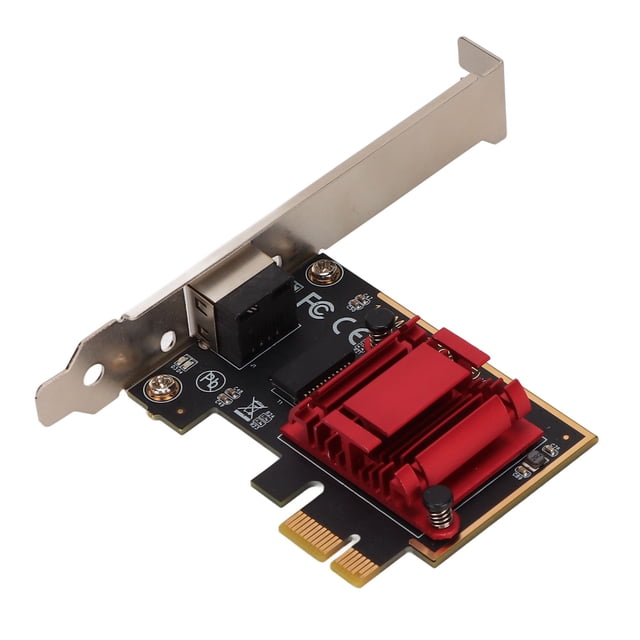 PCIe Internet Adapter, PCI Express Gigabit Ethernet Card Fast Transmission RJ45 Port 2500/1000/100Mbps Stable Transmission For OS X For For 10