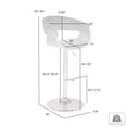 thumbnail image 4 of Hawthorne Collections Tabouret de Bar Pivotant Moderne en Bois/pu Noir de 44,17 Pouces, 4 of 4