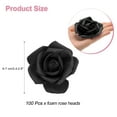 thumbnail image 2 of Uxcell 100pcs Foam Rose Heads 6-7 cm Stemless Foam Fake Roses Flowers for DIY Crafts Accessories, Black, 2 of 5