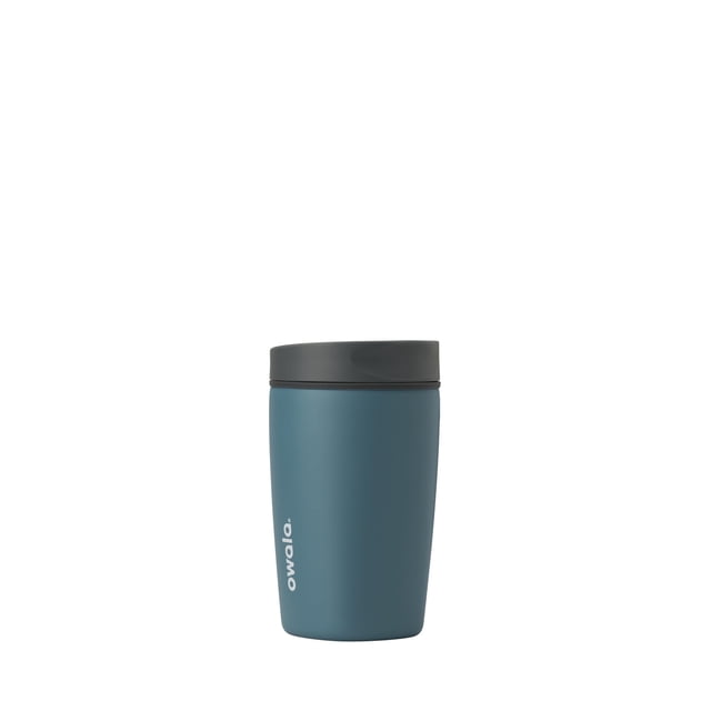Owala SmoothSip Vaso de café de acero inoxidable, taza reutilizable para café helado, taza de viaje para café caliente, libre de BPA, 12 oz, High Dive