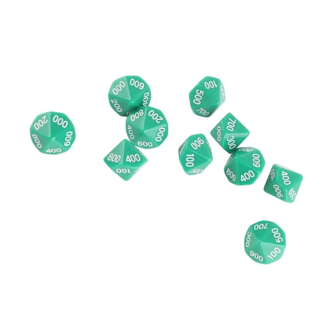 Game Dice,10PCS 10 Sided Dice With White Number Wise Teaching Dice For Games Education Entertainment