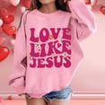 thumbnail image 2 of PMVFHDE Chandails en Molleton de Printemps pour Filles Sweat à Imprimés Graphiques Col Rond Manches Longues Mignon Pull Épaule Tombante Rose, 4-5 Ans, 2 of 6