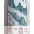 thumbnail image 6 of Abstract Beach Wave Sheer Curtains 96 Inches Long 2 Panels Watercolor Blue Ocean Light Filtering Semi Sheer Window Curtains Drapes for Bedroom Living Room 52"x96", 6 of 7