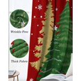 thumbnail image 6 of Red Christmas Tree Blackout Curtains for Bedroom, Thermal Insulated Drapes, Green Golden Xmas Tree Snowflake Winter Black Out Curtains 63 Inch Long Room Darkening Kitchen Curtains 42"x63" 2 Panels, 6 of 8