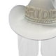 thumbnail image 2 of Estilo occidental Parpadeante Rhinestone Novia Velo Sombrero Blanco Mujer Traje Ropa Adulto Sombreros sol para Cóctel Yuyangstore sombrero de vaquera, 2 of 3