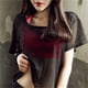 thumbnail image 4 of Top de malla para mujer, camiseta de malla holgada de secado rápido de manga corta para verano, Fitness, Yoga, ciclismo, negro, M, 4 of 12