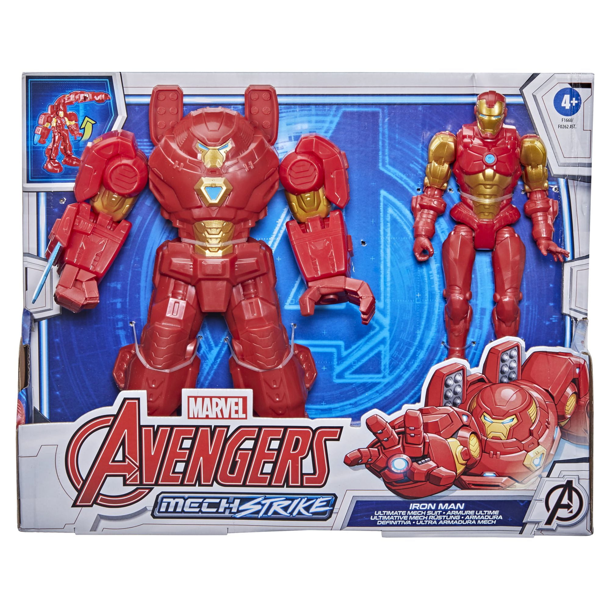 Marvel Avengers: Mech Strike Iron Man Kids Toy Action Figure for Boys and Girls (12”)