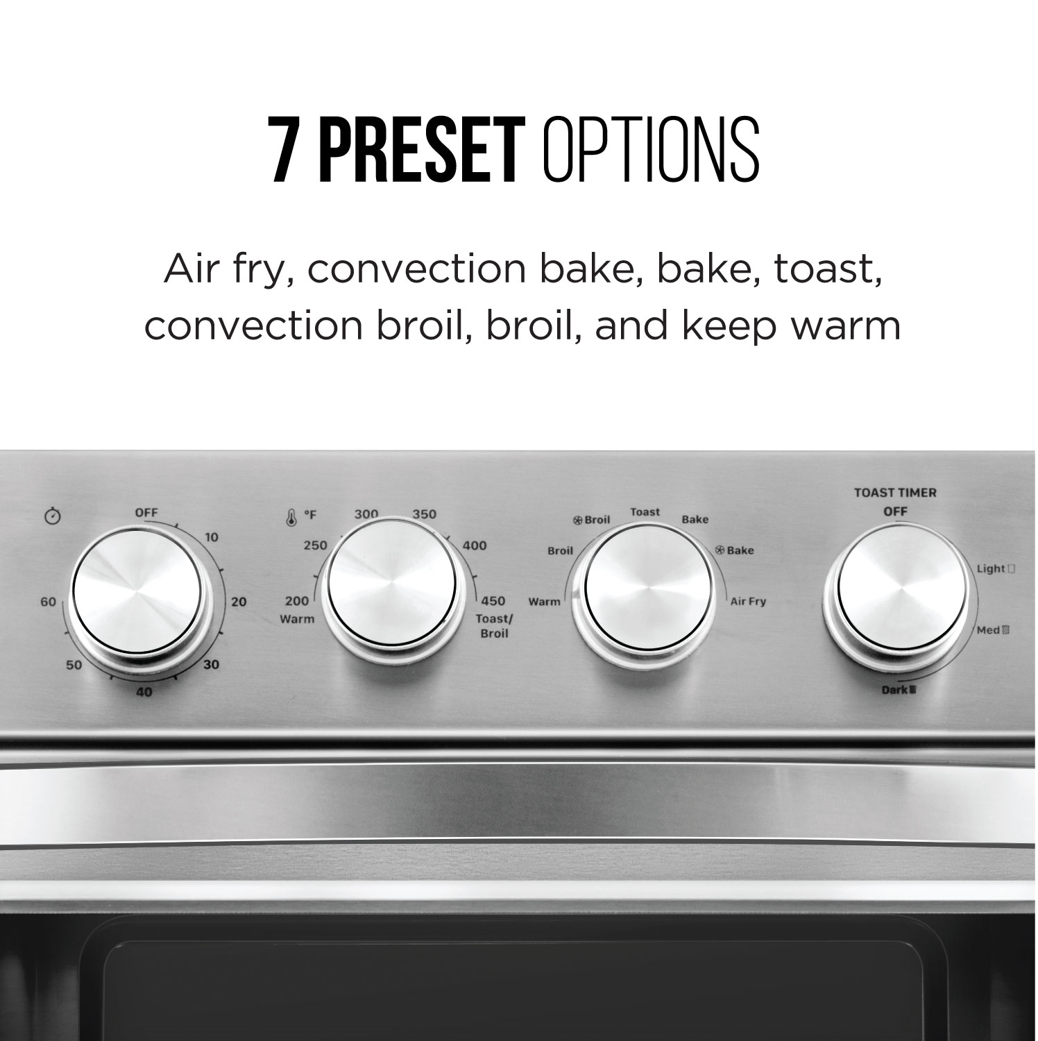 Chefman Stainless Steel 7 in 1 Dual Action 25 Liter Air Fryer Toaster Oven Combo - image 3 of 9