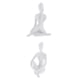 thumbnail image 1 of 2Pcs Yoga Statues Sculpture Living Room Bookcase Shelf Decor Ornaments White Sunnimix none, 1 of 8