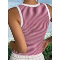 thumbnail image 3 of Womens Tank Tops Sleeveless Ribbed Tank Casual Basic Thick Strap Slim Fitted Racerback Shirts Red M, 3 of 4