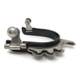 thumbnail image 3 of AJ Tack Men's Black Horizontal Rowels Bumper Spurs, 3 of 4
