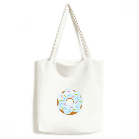 Blue Dessert Sweet Food Tote Canvas Bag Shopping Satchel Casual Handbag