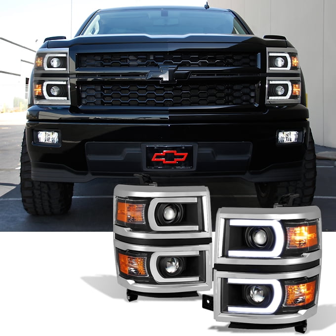 2015 silverado black headlights Clearance