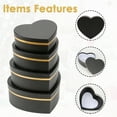 thumbnail image 4 of Heart Shaped Gift Boxes with Lids 4 Pack Black Gifts Box, 4 of 7