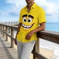 thumbnail image 4 of Gamivast funny golf shirts for men Regular Fit Short Sleeve short sleeve button down shirts Graphic Print graphic t-shirts Monster Face Novelty Party, 4 of 5