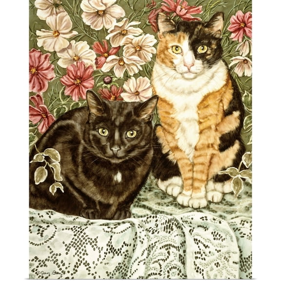 Great BIG Canvas | Rolled Jan Benz Poster Print entitled Cosmos and Lace