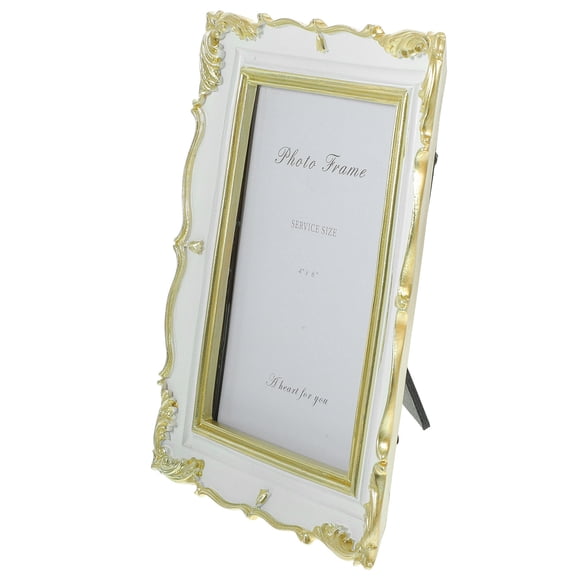 UPGRATOR Vintage Style Resin Photo Frame Beige 1Pcs 8x6 Inch For Home Decoration Living Room