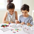 thumbnail image 4 of 500pcs Transparent 4 Color Bingo Chips Plastic Markers Clear Game Counting Chips, 4 of 5