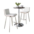 thumbnail image 5 of LumiSource Mason Swivel Adjustable Counter Height Dining Set - 3 Piece, 5 of 6