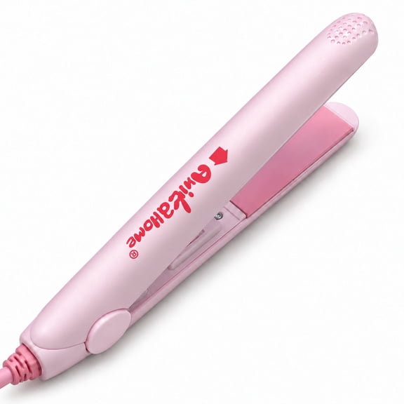 ANITA HOME Mini Hair Straightener, Dual Voltage Travel Flat Iron, Pink
