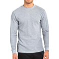 thumbnail image 3 of Men's Classic Waffle-Knit Medium Weight Thermal Top 3XL, Heather Grey, 3 of 4