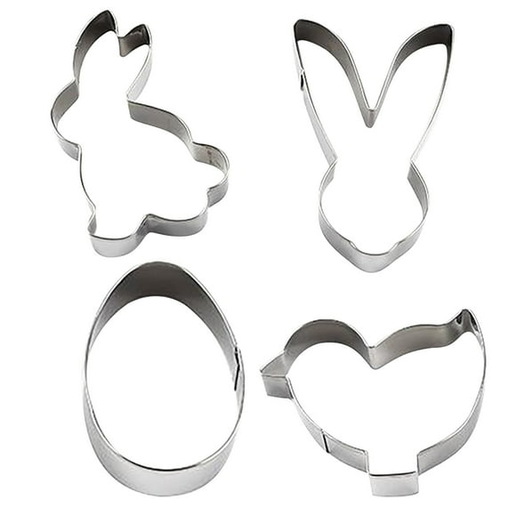Easter Egg Cookie Cutter Easter Bunny Eggs Chick Shape Cake Dessert Cutter Easter Bunny Cookie Cutter