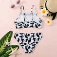 thumbnail image 4 of Kiijoy Little Girls Bikini Swimsuit Cow Print Bathing Suit Kids Quick Drying Swimwear, 4 of 8