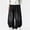 Black, variant on Mens Oversized Wide Leg Baggy Jeans Faded Washed Denim Casual Streetwear Trousers Elastic Waist Loose Fit Black M