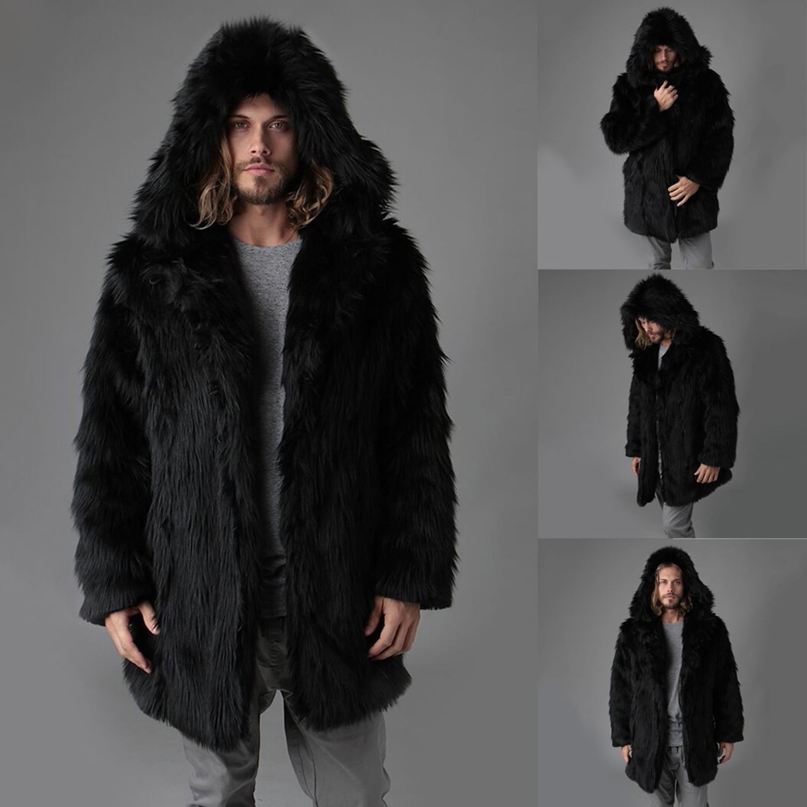 Love essentials Fashion coat Winter Coats Men Thick Warm Jacket Male Overcoat Removable Hood Cotton-Padded Windbreak Outwear 