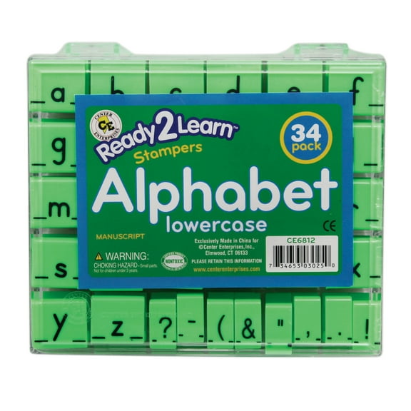 READY 2 LEARN Alphabet Stamps - Lowercase - Small - Set of 34
