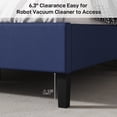 thumbnail image 3 of 4 EVER WINNER Queen Size Platform Bed Frame with Faux Leather Upholstered Headboard, Bed Frame Twin with Button Tufted Design, No Box Spring Needed, Noise Free, Easy Assembly,Blue, 3 of 8