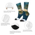 thumbnail image 4 of Fotbe World Map Calcetas Largas con Estampado para Hombre y Mujer – Calcetas de Compresión Transpirables y Elásticas, Viajar y Uso Diario Talla 5-11, 4 of 6