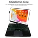 thumbnail image 3 of Teclado con carcasa protectora Estuche para teclado de tableta giratorio desmontable de 360 ° Efecto de retroiluminación colorido Compatible con iPad 10.2 (2019/2020) / iPad Air3 / iPad Pro 10.5 Maboto Teclado con carcasa protectora, 3 of 5