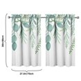 thumbnail image 4 of Vintage Green Leaves Tier Kitchen Curtains for Bathroom Living Rod Pocket Window Drapes 28"x39" 2 Panels Window Treatment Tiers, 4 of 4