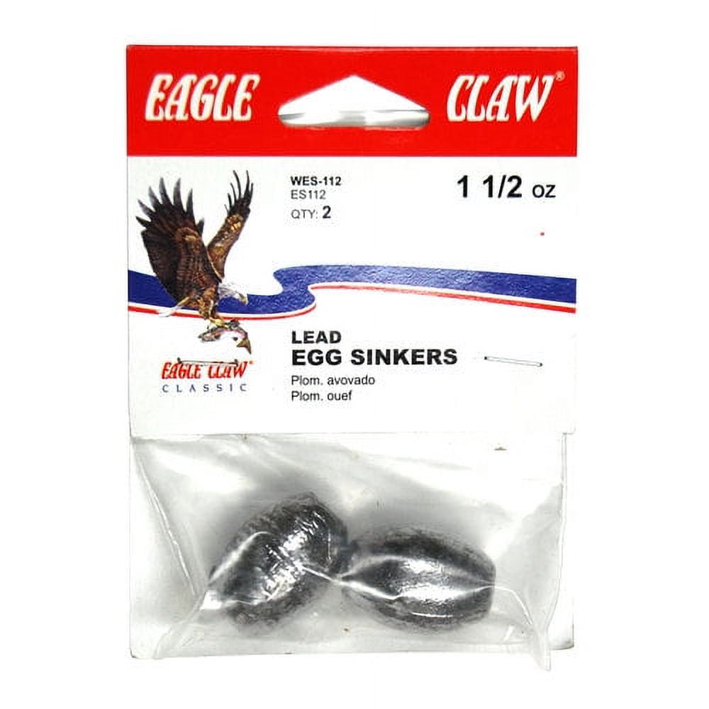 (5 pack) Eagle Claw, 02050-004 Egg Sinker Weight 1 1/2 oz.