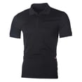thumbnail image 4 of Lolmot Shirts for Men Fashion Short Sleeve Design Personality Casual Slim with Pockets Compression Turndown Collar Polo T-Shirts Top Blouse, 4 of 4