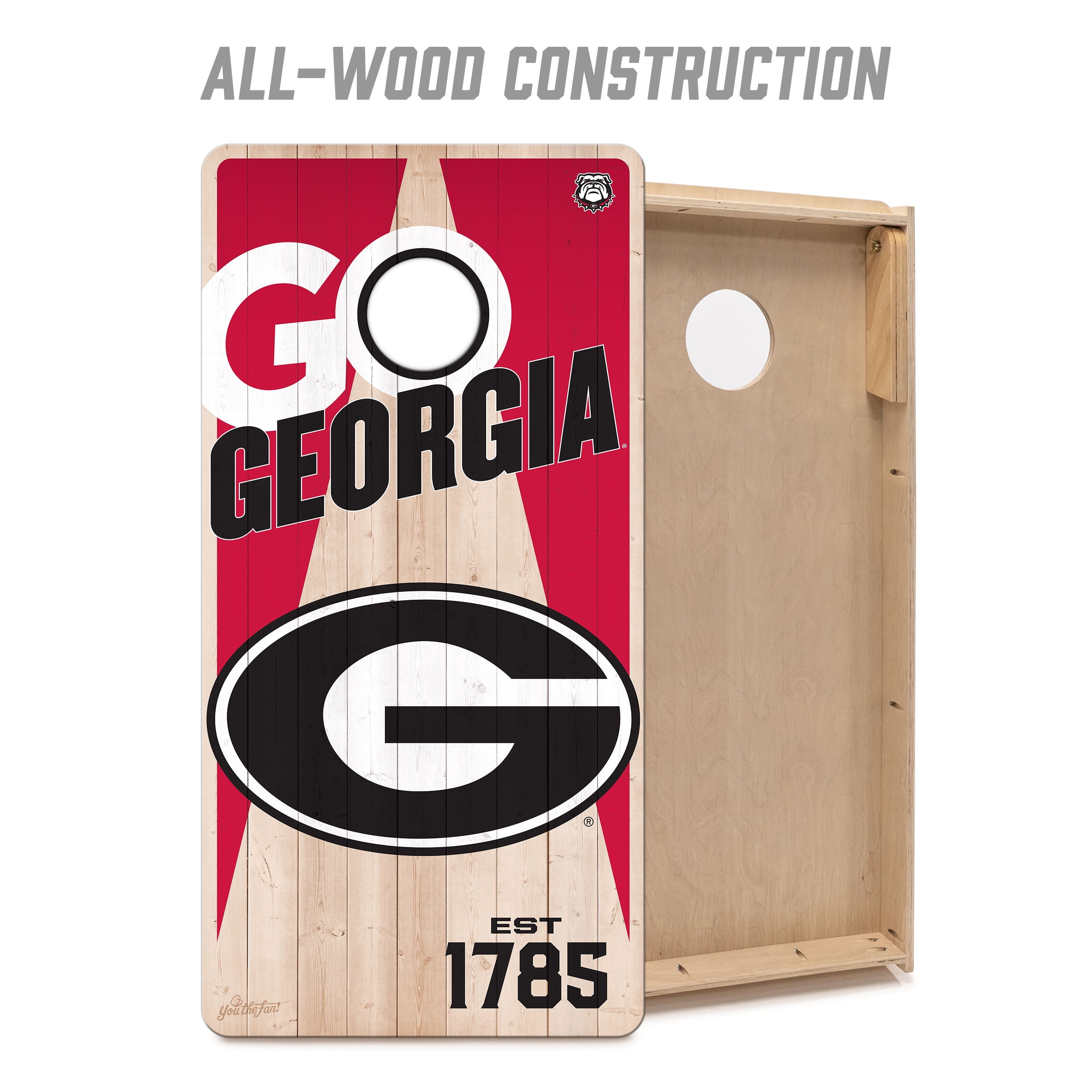 YouTheFan NCAA Georgia Bulldogs 2' x 4' Cornhole Game