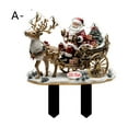 thumbnail image 2 of Jumbo Christmas Ground Stake - Santa & Reindeer Sled Metal Cutout for Porch/Driveway Decor (Easy-Install Holiday Display), 2 of 6
