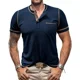 thumbnail image 3 of Camisa Henley De Manga Corta Con Gofres Para Hombre 2024, 3 of 8