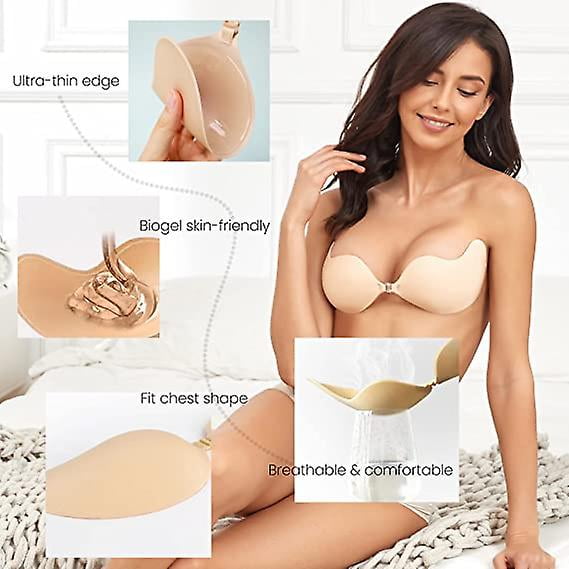 Women Invisible Push Up Bras Reusable Backless Breast Lift Tape