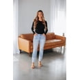 thumbnail image 3 of Freya Ribbed Top - Black, 3 of 5