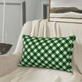 thumbnail image 5 of Susaid Green Argyle Plaid Print Pillowcases Multiple Size, Pillow Cover Super Soft Envelope Closure Standard Pillow Case-16"x24", 5 of 6