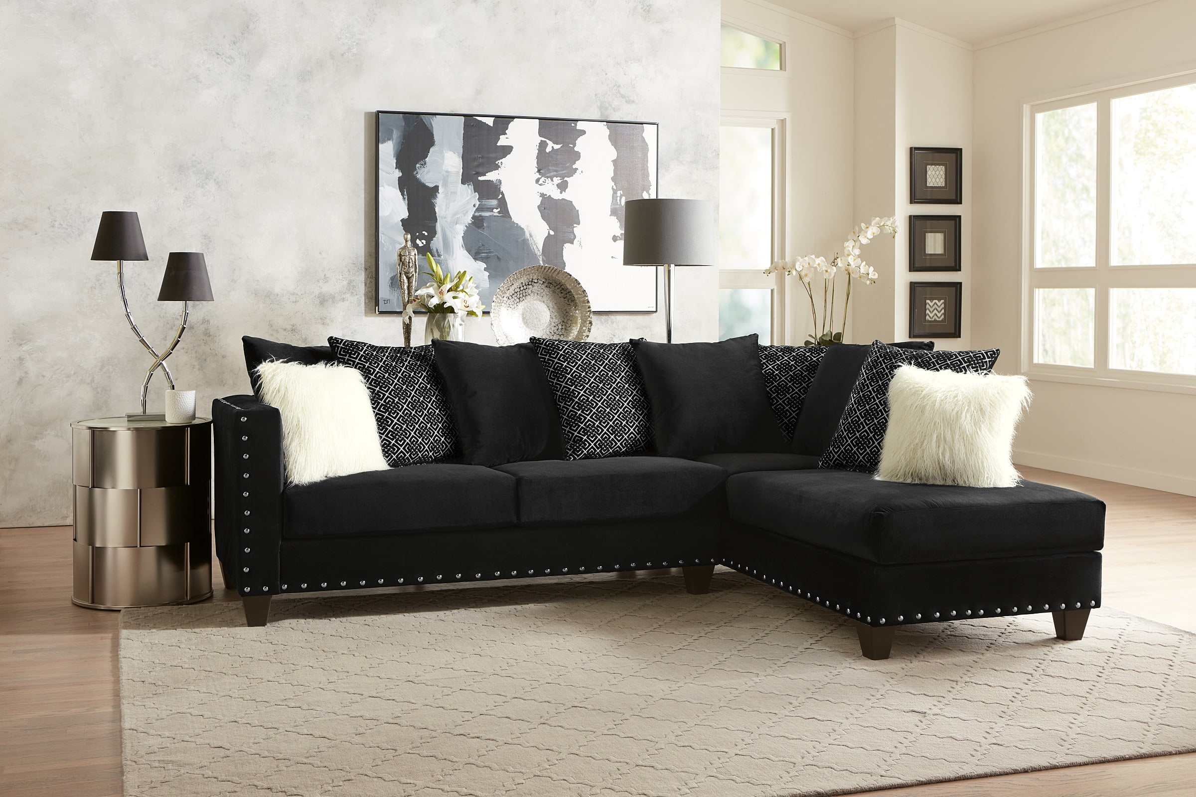 Black And White Living Room Sofa Set