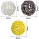 thumbnail image 2 of Bola de ratán, 24 piezas Bola de mimbre de 2 pulgadas Bola decorativa Orbes Rellenos de jarrón Amarillo+Blanco+Gris Sailing Electrónica, 2 of 6