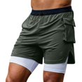 thumbnail image 6 of Cargo Shorts for Men, Men's Sports Shorts Summer Fitness Running Training Breathable And Casual Shorts, 6 of 6