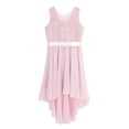 thumbnail image 3 of YONGHS Flower Girls Wedding Lace Dress High Low Chiffon Skirt Party Ball Gown, 3 of 7