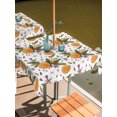 thumbnail image 2 of Outdoor Table Cloth with Umbrella Hole and Zipper, Lemon Floral Waterproof Square Tablecloth 54"x54", Summer Fruit Spring Flower Watercolor Washable Table Cover for Outside Party Patio Picnic, 2 of 8