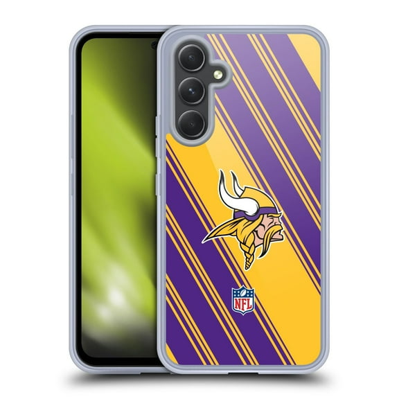 Head Case Designs NFL Minnesota Vikings Artwork Stripes Soft Gel Case for Samsung Galaxy A54 5G