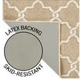 thumbnail image 7 of Washable Non-Slip Accent Rug, Geometric, Beige and White, 26" x 45", 7 of 7