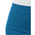 thumbnail image 2 of Doublju Women's Stretch Knit Bodycon Mini Skirt TURQUOISE 3XL Plus Size, 2 of 3